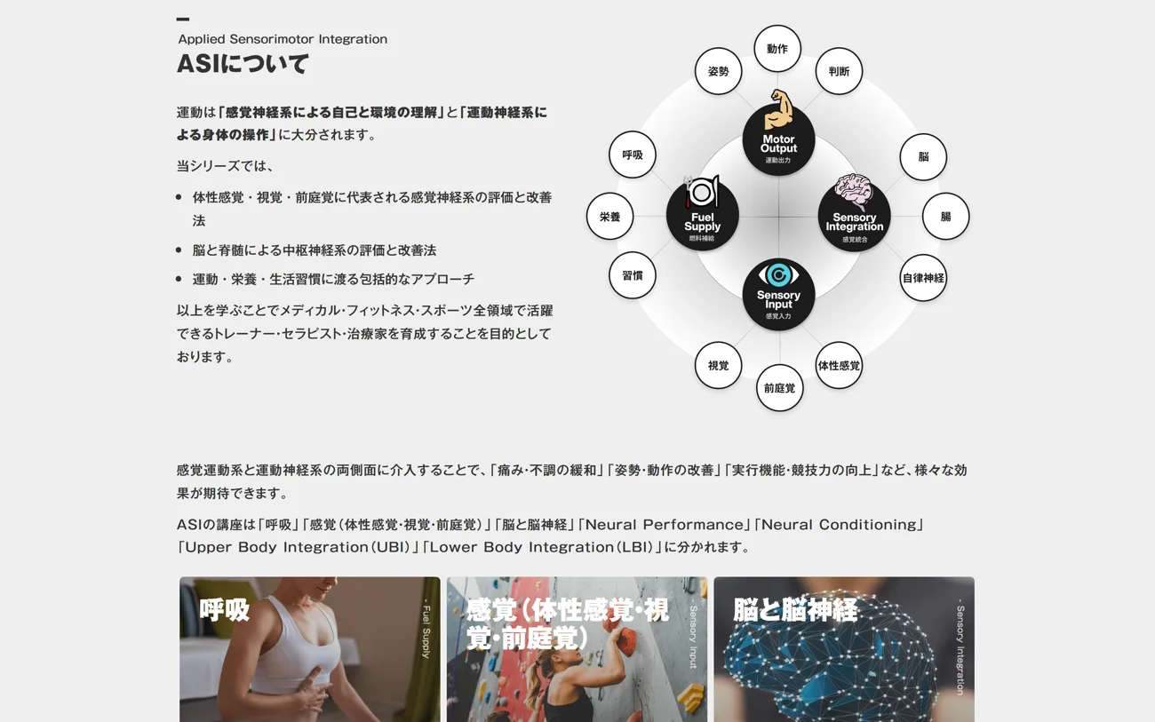 ASIについて（感覚運動科学の構造図）